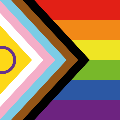The intersex inclusive progress pride flag cropped to a square.